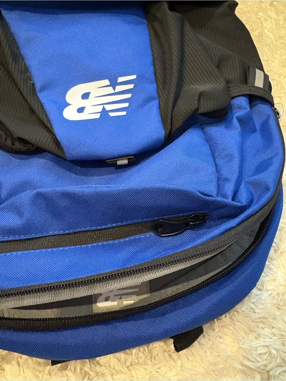 New Balance Royal Blue Black Team Ball Backpack, Shoe Pocket Ventilation Sturdy